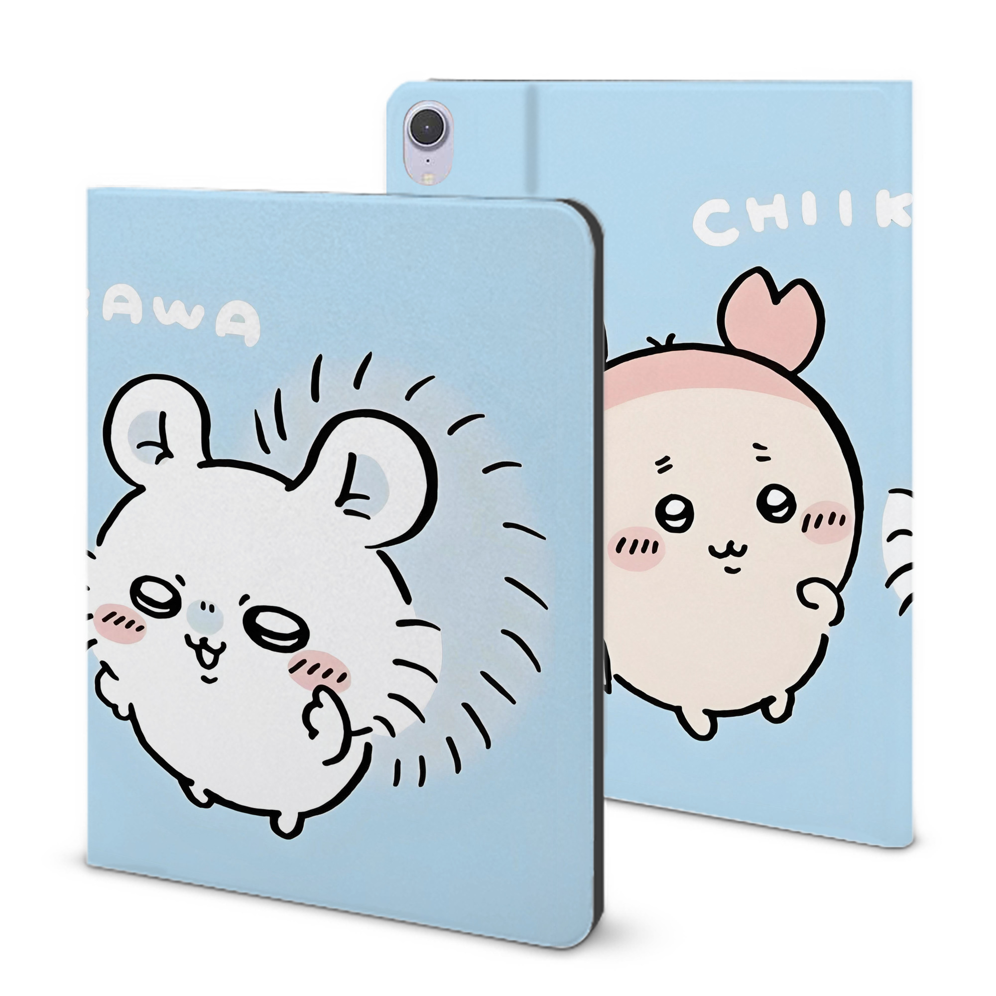（画像用） ちいかわ Chii-kawa IPad ケース ブック型 PUレザー TPU 耐衝撃 軽量 薄型 ペン収納なし 全面保護 IPad 各モデル対応